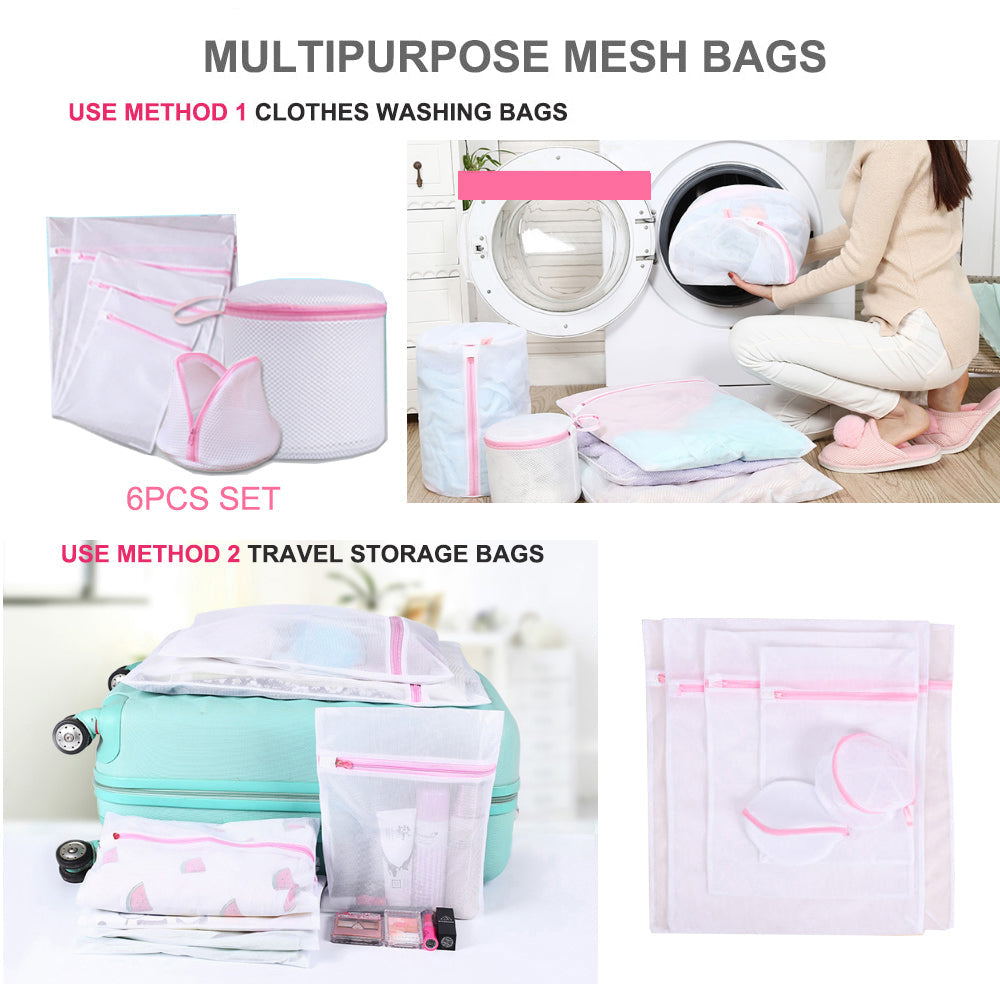 Mesh Laundry Wash Bags – Set of 6, image 3 of 8