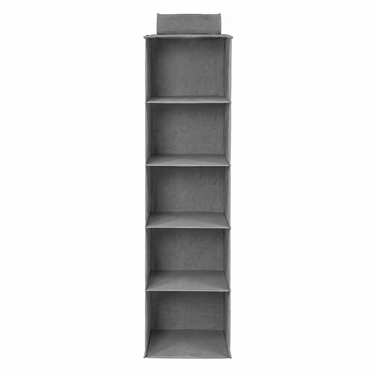 5-Shelf Hanging Wardrobe Organiser – Grey, image 4 of 6