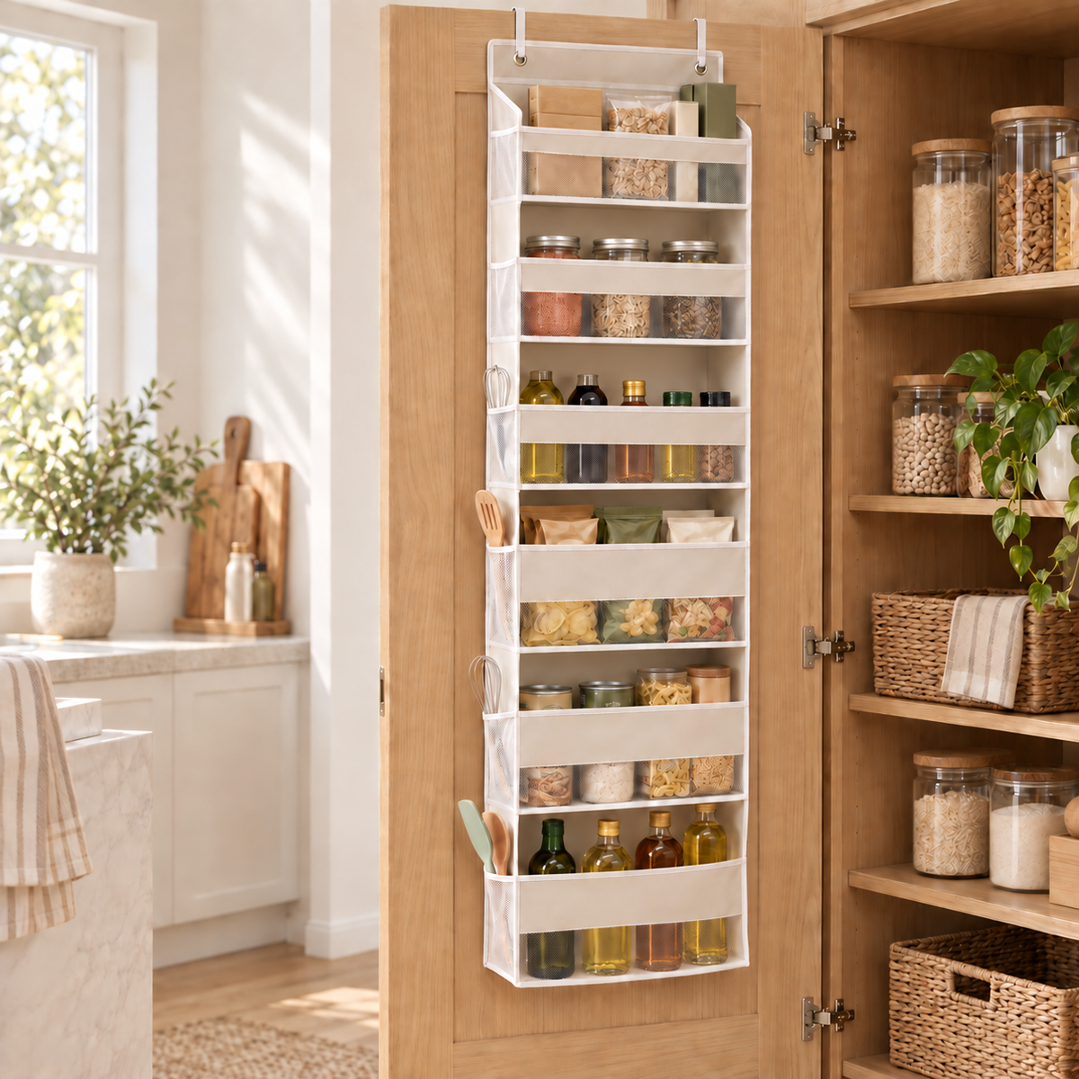 6-Tier Over-Door Organiser – Beige, image 10 of 11