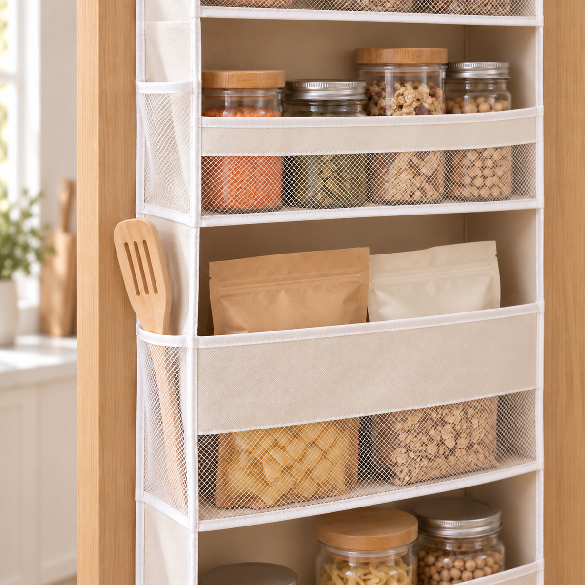6-Tier Over-Door Organiser – Beige, image 11 of 11