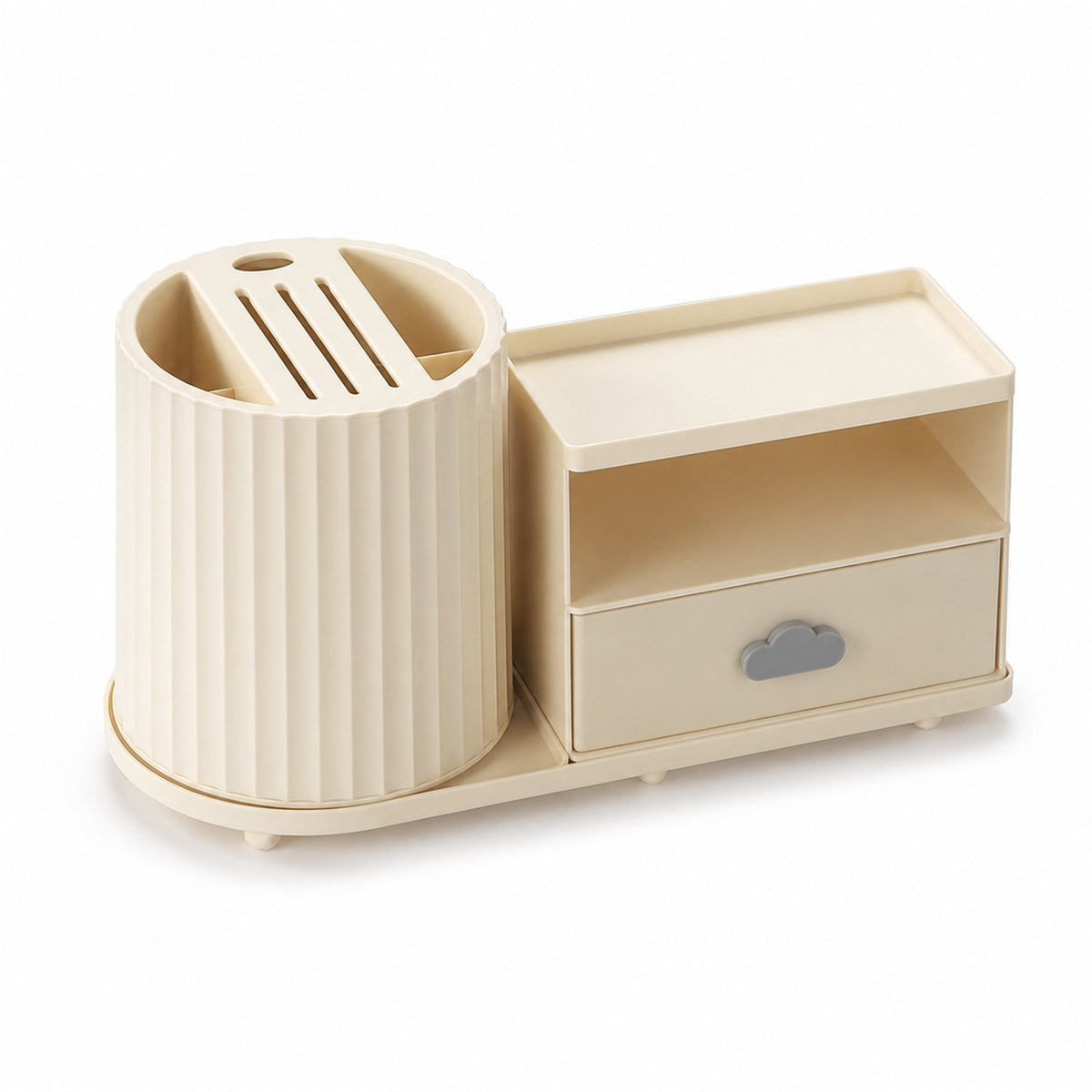 Countertop Organiser with Rotating Utensil Caddy – Cream, image 2 of 6